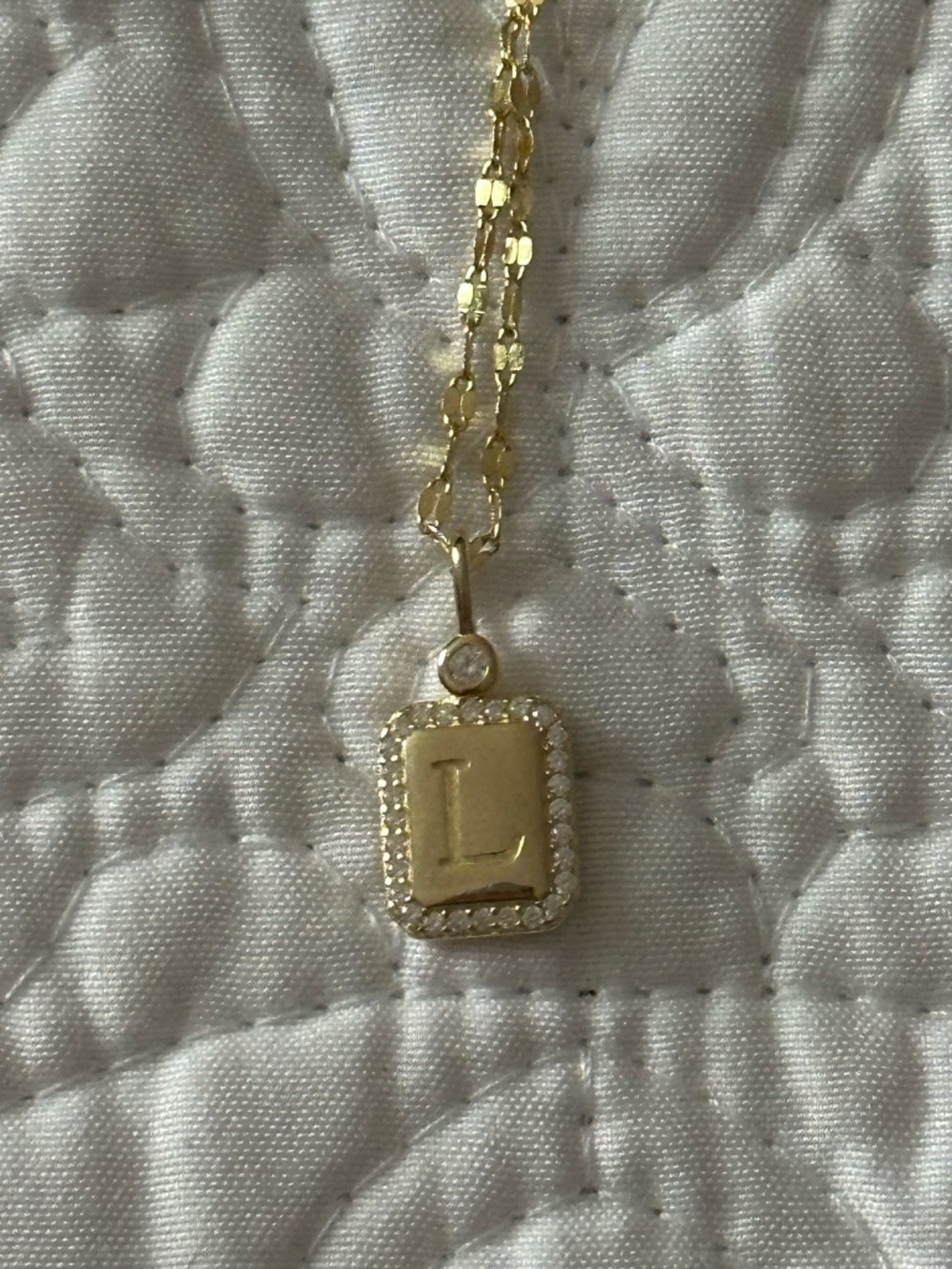 “L “ initial gold necklace